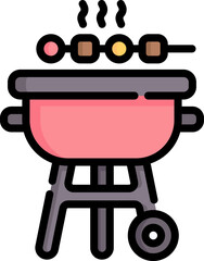 grill Illustration on a white background.