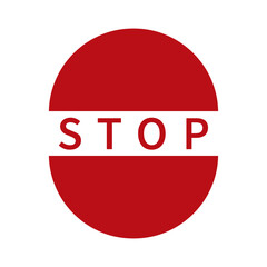 red stop sign icon isolated on transparent png	