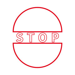 red stop sign icon isolated on transparent png	