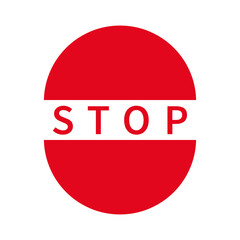 red stop sign icon isolated on transparent png	