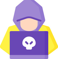 hacker Illustration on a white background.