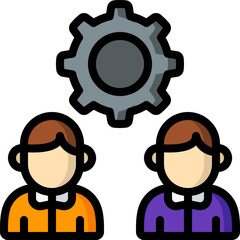 human resources Illustration on a white background.