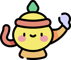 magic lamp Illustration on a white background