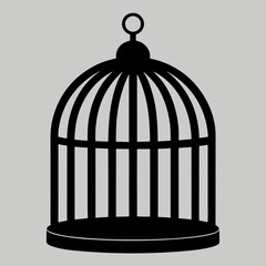 vector illustration of a cage