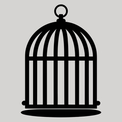 vector illustration of a cage