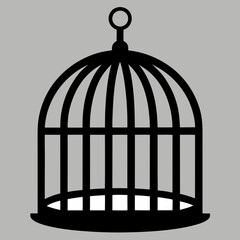 vector illustration of a cage