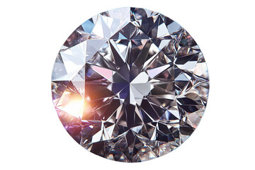 A Stunning Close-Up of a Brilliantly Cut Diamond Sparkling Against a Black Background, Showcasing Its Inner Fire and Exceptional Clarity