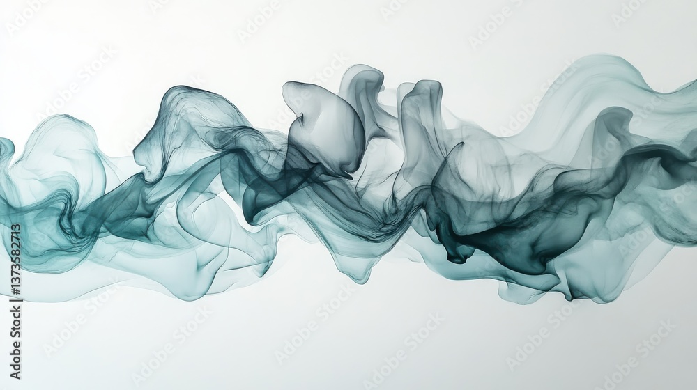 Fototapete Soft pastel gray strokes creating a fluid, abstract flow across a minimalistic background