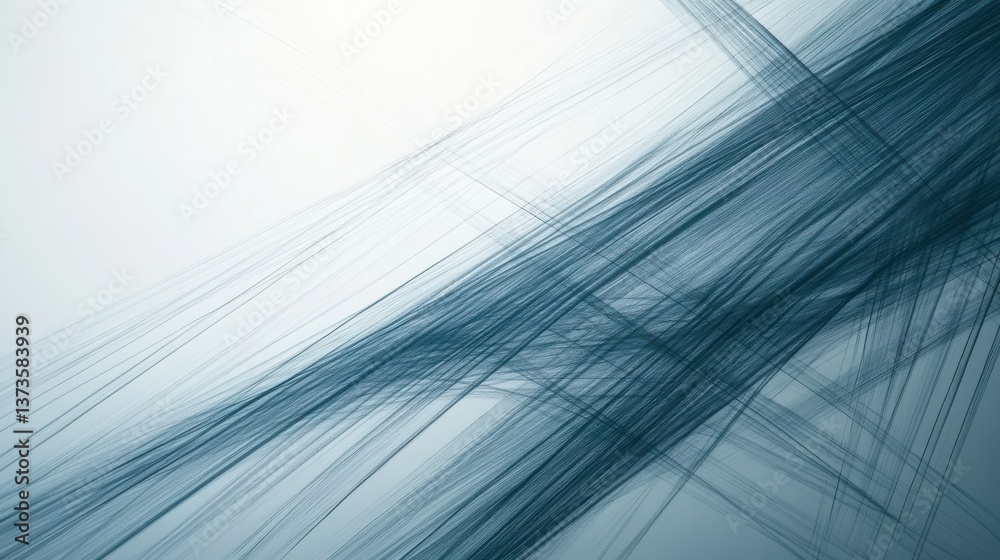 Aufkleber Intricate minimalist pencil strokes create a soft gradient in muted tones for a serene visual experience