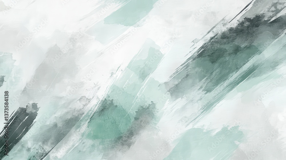Poster Minimalist composition with pencil strokes showcasing an abstract blend of soft hues and dynamic lines in modern art style