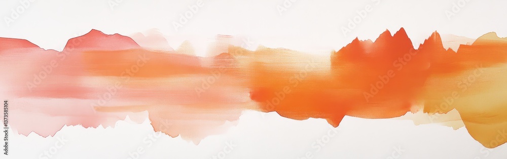 Poster elegant wash of warm colors blending into jagged edges in contemporary art setting