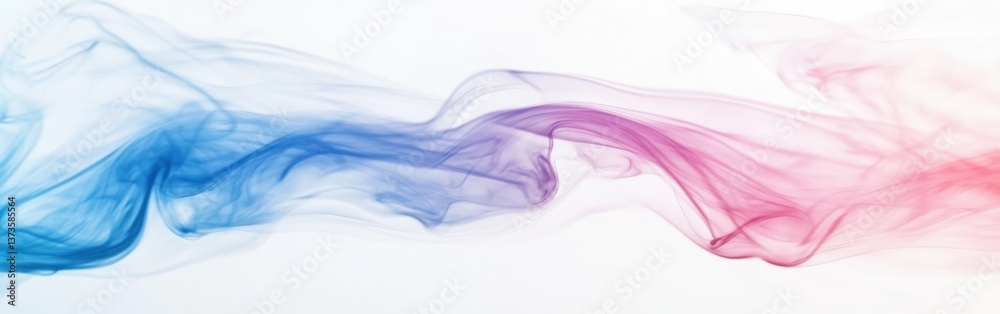 Poster soft pastel pink and blue mist flows gracefully creating a serene atmosphere