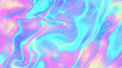 Fototapeta premium Vibrant Retro Tie-Dye Texture with Polarization Effect and Colorful Neon Holographic Stains - Psychedelic Vaporwave Abstract Background