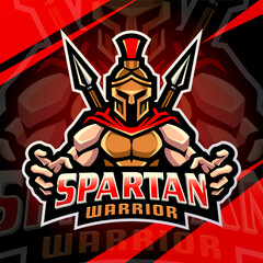 Spartan warrior esport mascot logo design