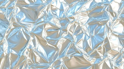 Crumpled Aluminum Texture Abstract Metallic Design