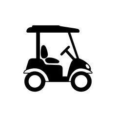 Minimalist Vehicle Golf Cart Icon 