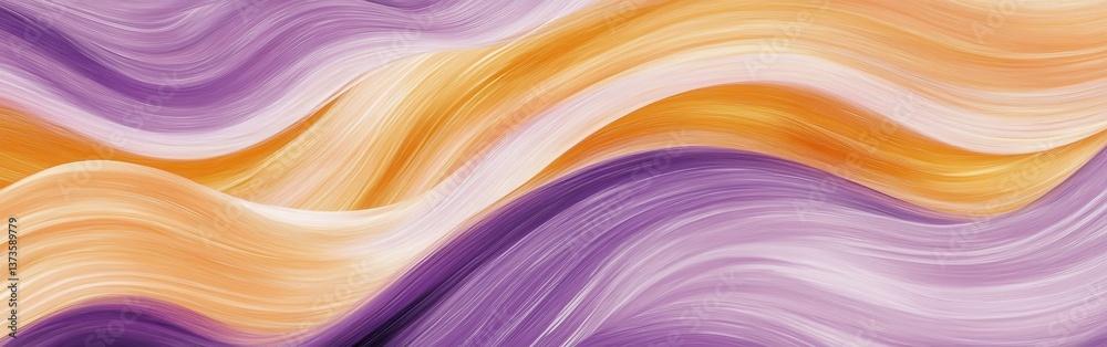 Poster Elegant abstract pencil strokes create a gentle flow of color with soft pastel shades in a harmonious arrangement