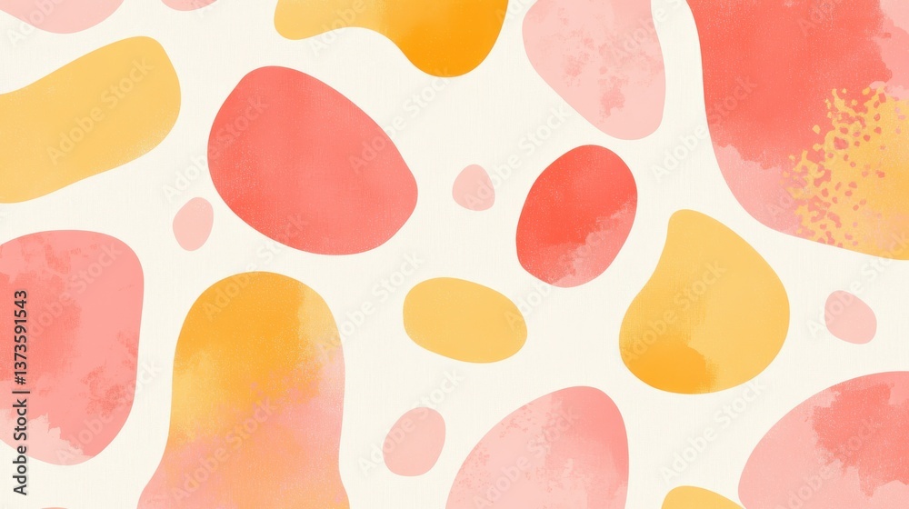 Poster Abstract overlapping spots of pencil strokes create a vibrant and dynamic texture in a modern artistic composition
