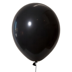 Black Balloon on Transparent Background High-Quality PNG Image