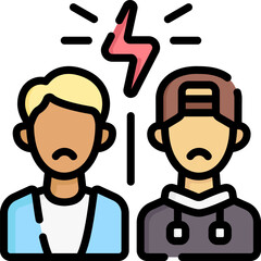 quarrel Illustration on a white background
