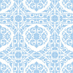 Retro decorative ornate floral seamless pattern
