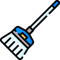 broom Illustration on a white background