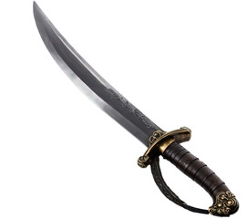 "Antique Pirate Cutlass – Historical Battle Sword Replica" png and transparent background,,