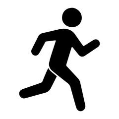 Silhouette Icon Running Person, representing active lifestyle and fitness motion