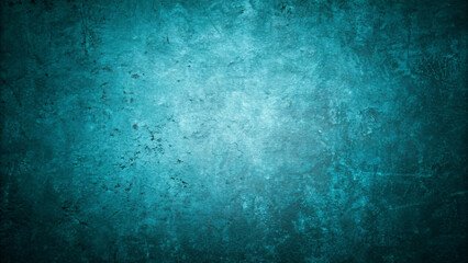 Fototapeta premium Close-up grunge textured background in blue and teal hues.