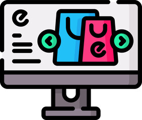 ecommerce Illustration on a white background