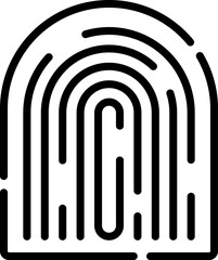 fingerprint Illustration on a white background
