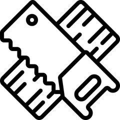 saw Illustration on a white background.