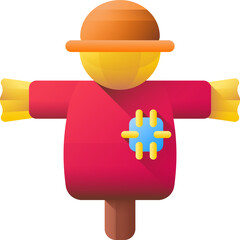 scarecrow Illustration on a white background.