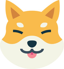 shiba inu Illustration on a white background