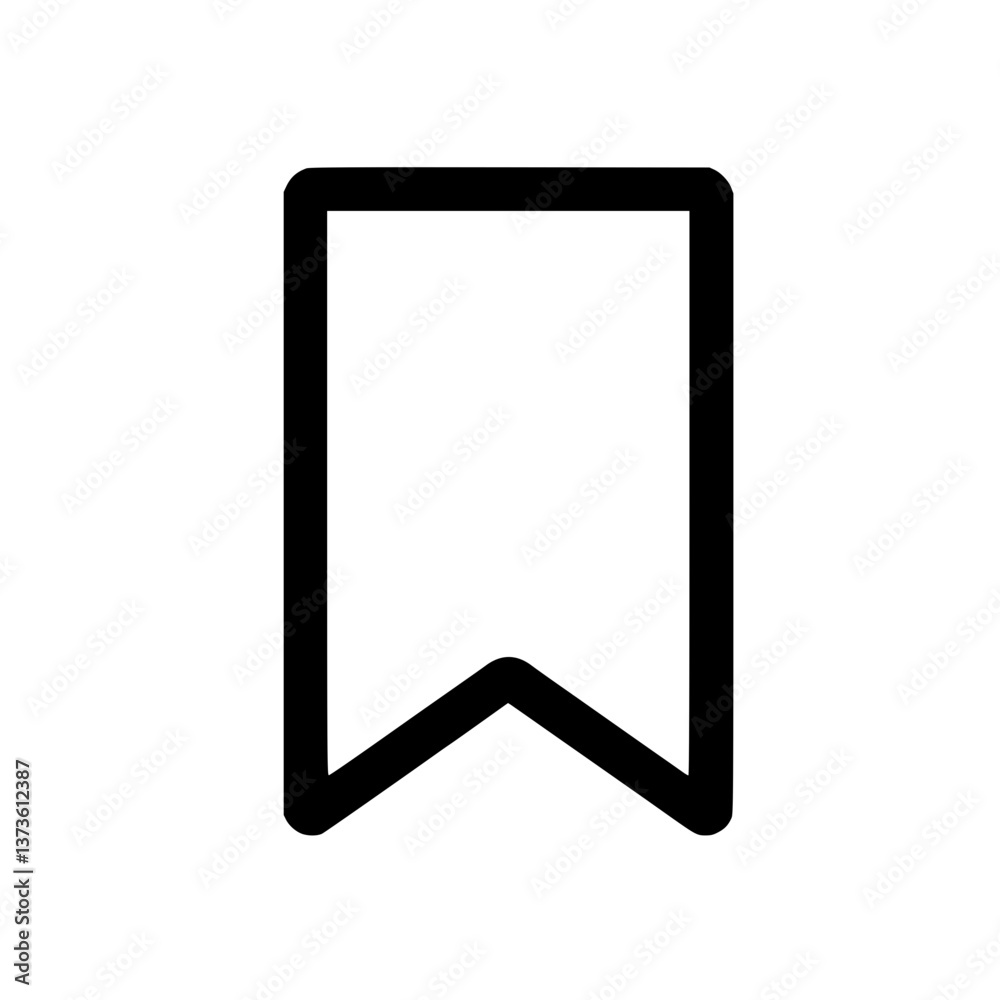 Canvas Prints minimalist bookmark icon simplicity in design vector illustration of a bookmark simple yet effective