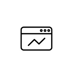 Website analytics: A line graph displayed on a screen represents data trends and progress Visualizing performance and insights