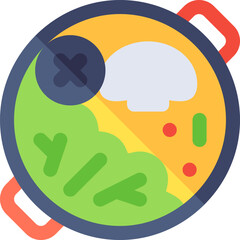 sukiyaki Illustration on a white background