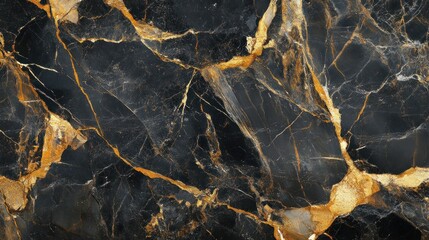 Black and Gold Marble Texture: Luxury Stone Background