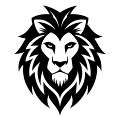 Fototapeta premium Majestic Lion head in tribal style