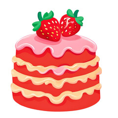 cake with strawberry