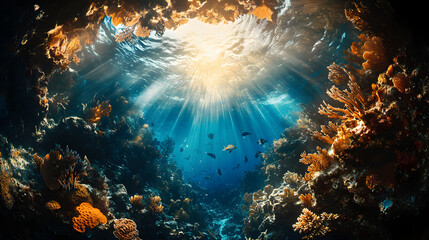 Obraz premium Underwater Coral Reef