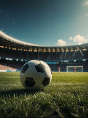 Obraz premium soccer ball on green grass