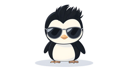Obraz premium Cool Penguin Character wearing Sunglasses