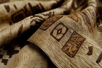 Unique Raffia Textile From Cuba Showcasing Intricate Designs and Rich Heritage. Generative AI