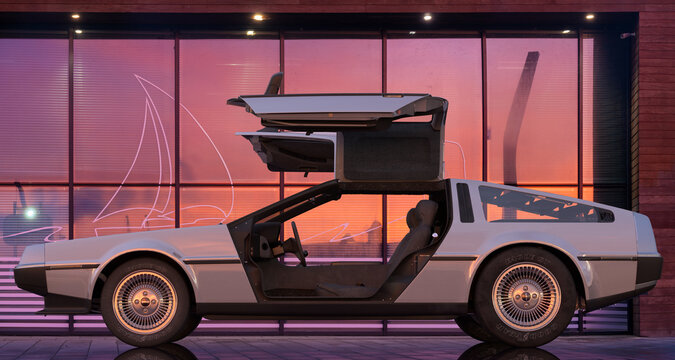 DeLorean DMC-12 - a two-seater sports car mass-produced by DeLorean Motor Company.