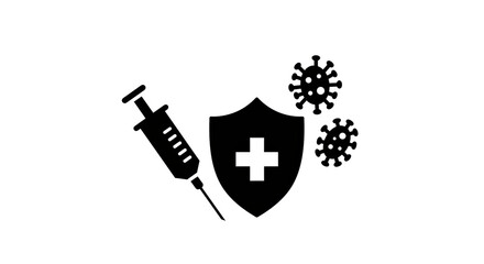 Isolated Vaccine Syringe and Shield for Virus Protection