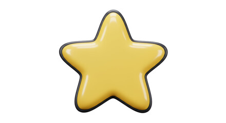 Isolated Yellow Star for Rating