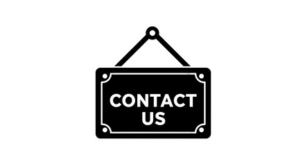 Isolated Contact Us Sign Information