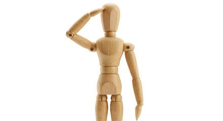 Isolated Wooden Mannequin