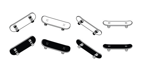 skateboard icon vector surf skate deck logo skating extreme sport character cartoon doodle illustration symbol design clip art